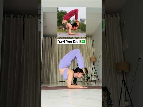 Scorpion Pose Challenge in Elbow Stand 💪🧘‍♀️ #shorts