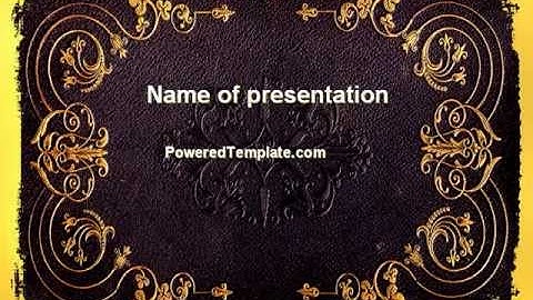 Book Cover PowerPoint Template by PoweredTemplate.com