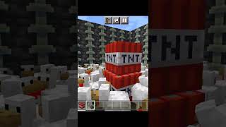 Minecraft TNT vs 100 chickens #minecraft #shorts #viral screenshot 4