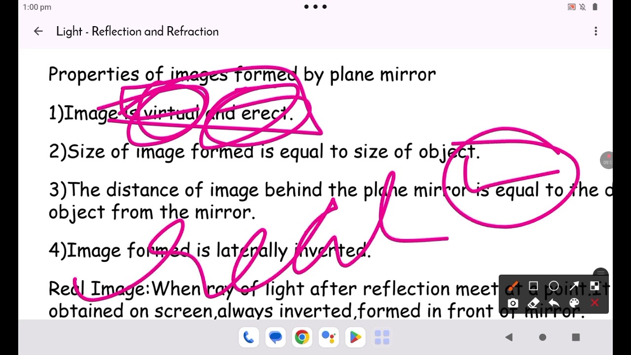 Light reflection and refraction class 10th NCERT revision