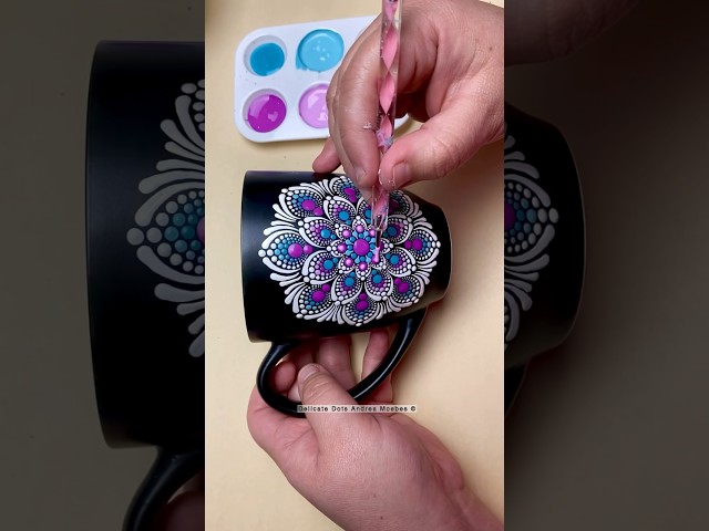 Step by step digital dot mandala mug painting tutorial Etsy @ Delicatedotsandrea #art #craft #viral class=