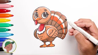 How to Draw a Turkey | Easy Thanksgiving Tutorial