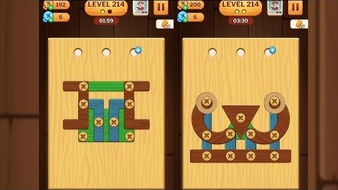 Screw Puzzle: Wood Nut & Bolt - Level 214