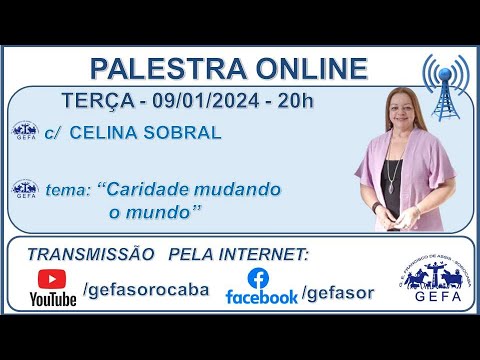 Assista: Palestra Online - c/ CELINA SOBRAL (09/01/2024)
