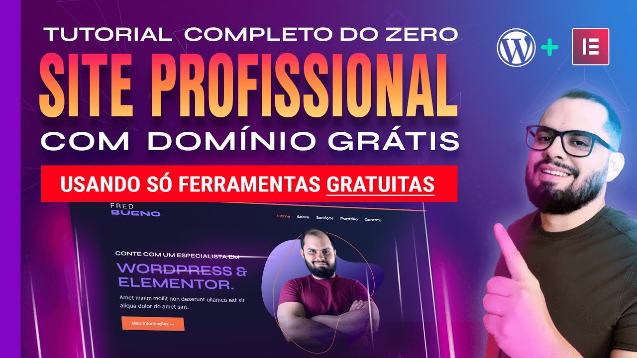 🚀 COMO CRIAR UM SITE WORDPRESS COM DOMÍNIO GRÁTIS USANDO SÓ ELEMENTOR ...