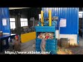 Automatic waste paper baler for sale, industrial paper baling machine, vertical paper compactor.