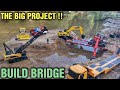 Story Line : RC Wpl Hilux, WL Excavator, Huina, Double E, Bulldozer Making A Bridge Construction