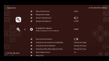 RetroArch XMB Menu Exploration (Mobile)