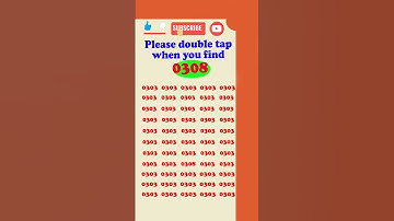 #observation #skills , Visual Test: 5 Seconds For You To Spot 0308. #search #puzzle #shorts