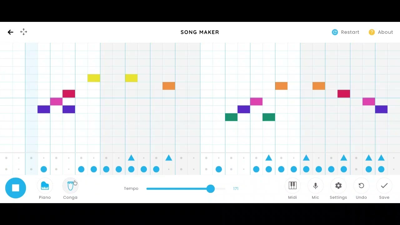 Chrome Music Lab Song Link -- Never Gonna Give You Up by Rick Astley