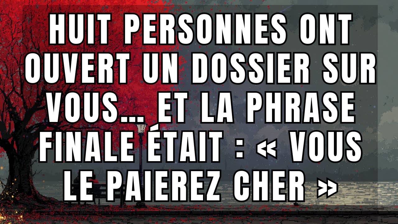 Huit personnes ont ouvert un dossier sur vous… et la phrase finale était : « Vous le paierez cher »
