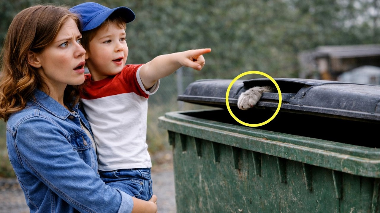 Малыш постоянно показывал на соседский мусорный бак и плакал. Внутри было что то живое!