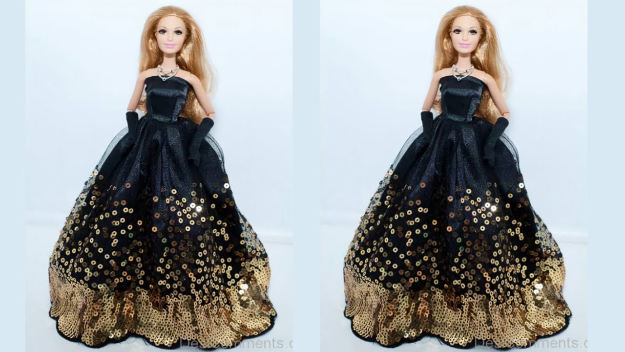 How To Make Barbie Doll Dress How To Make Barbie Doll Gown Barbie
