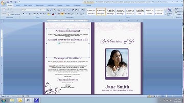 How To Customize A Funeral Program Templates - thememorybookshop