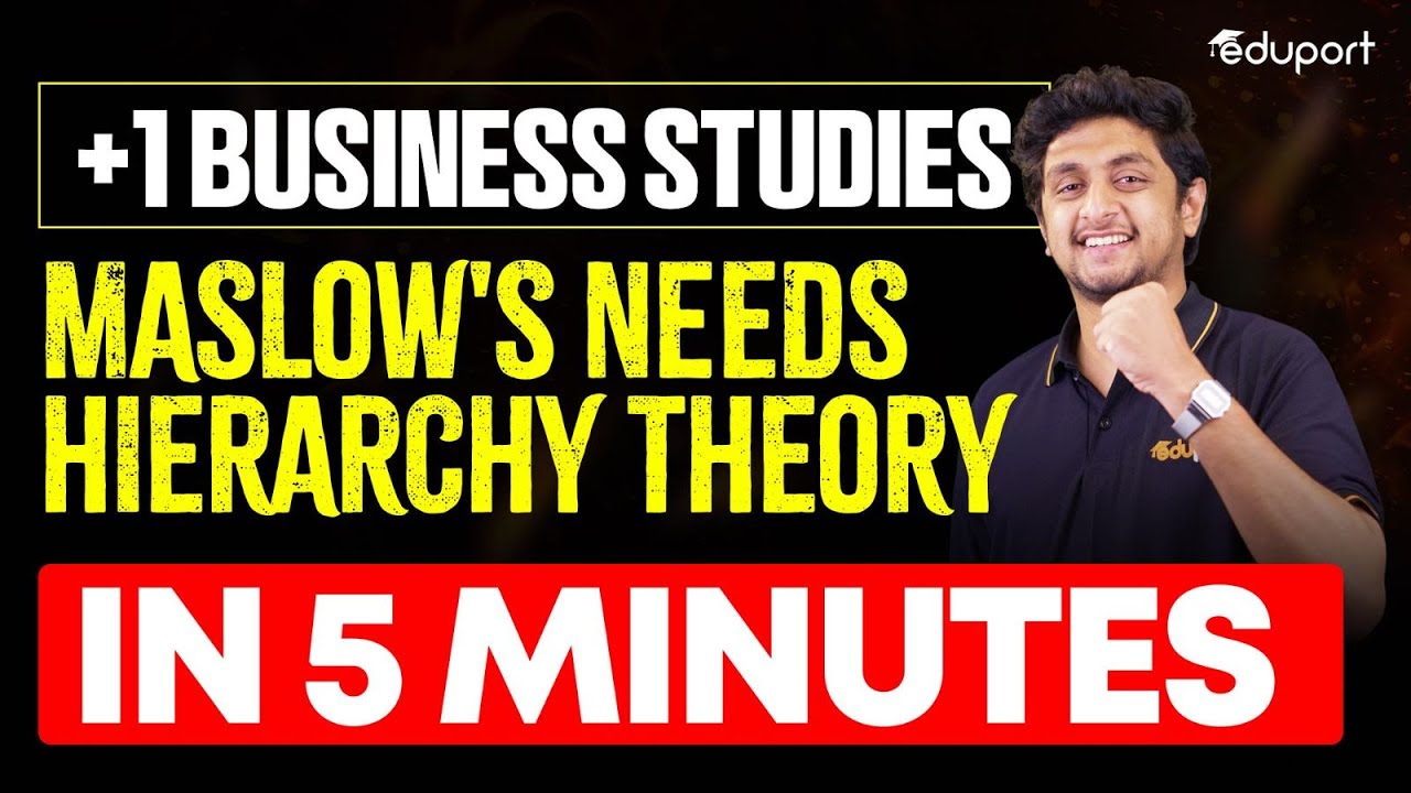 Maslow's needs Hierarchy Theory in 5 Minutes | Business Studies | Eduport Plus One