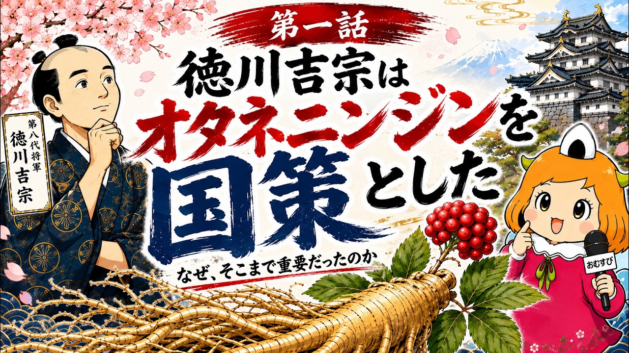 【第1話】徳川吉宗は、なぜオタネニンジンを国策にしたのか