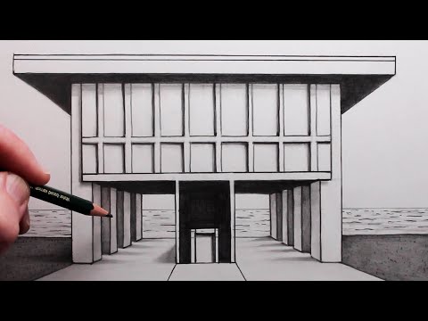 How to Draw a Modern House Easy Pencil Drawing