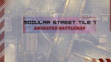 Sci-Fi Animated Battle Map - Modular Street Tile 1