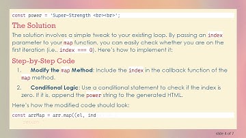 How to Insert a String Only in the First Iteration of a Loop in JavaScript