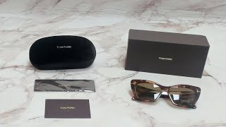 Tom Ford Sungles Model-Wyatt Tf871 Color-55J Shiny Antique Pink Havanaroviex Lenses