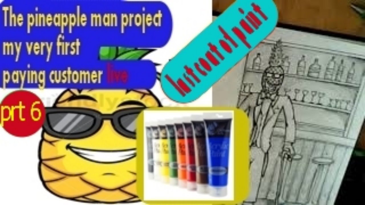the last coat of paint #polymer-clay pineapple man - YouTube