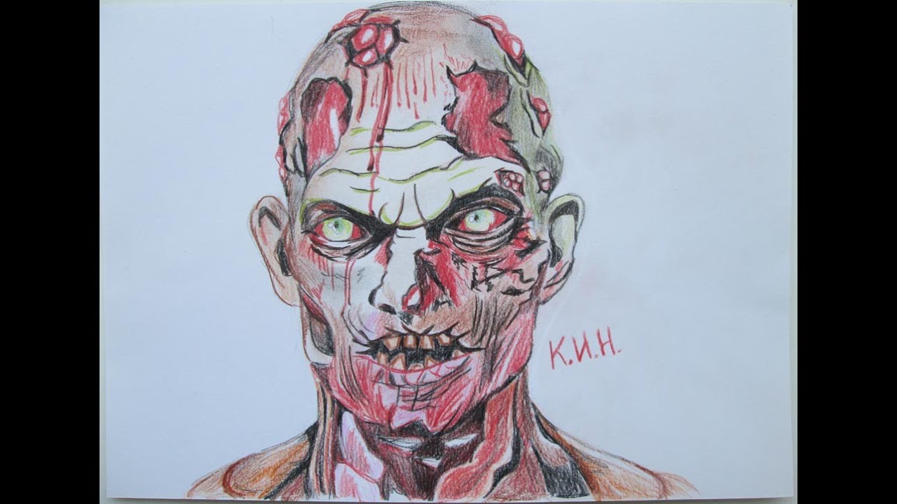 how zombie to cartoon draw