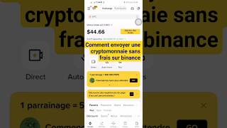 COMMENT ENVOYER UNE CRYPTOMONNAIE SANS FRAIS #BINANCE