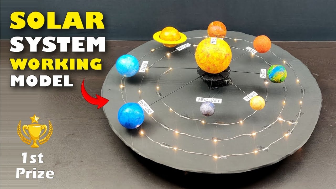Solar System Working Model With Cardboard And Thermocol Balls|| Solar System || Solar Planets System