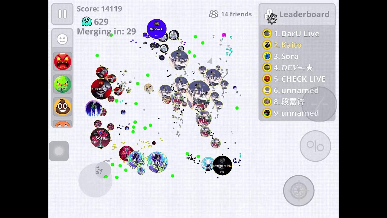Kaito Agar.io Live😵‍💫 Ap South