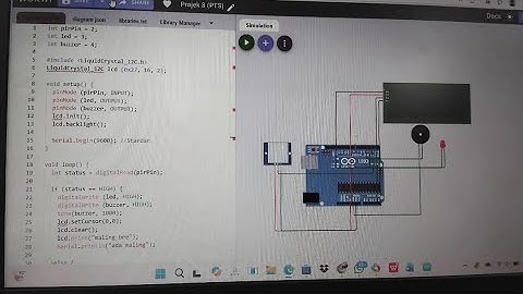 Pendeteksi Sistem Keamanan Sederhana Berbasis  Sensor PIR  (Simulasi  Wokwi) 