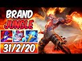 HOW TO PLAY BRAND JUNGLE &amp; CARRY - CLEAR DIAMOND GUIDE  (31 KILLS, ~1000 AP) - League of Legends