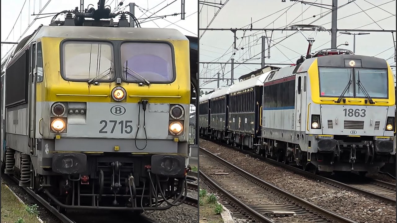 Trains at Schaerbeek Station (4K) 17-04-25 with Venice-Simplon-Orient-Express !