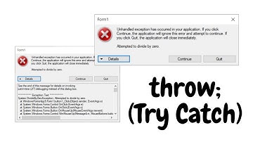 What is throw in try catch when public file in C# Win Forms?