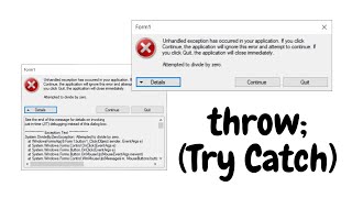 What is throw in try catch when public file in C# Win Forms? screenshot 2