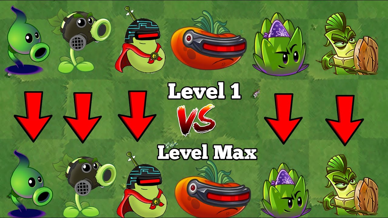 PVZ 2 Discovery//Every Plants Of PVZ 2 Level 1 vs Max Level // Plants