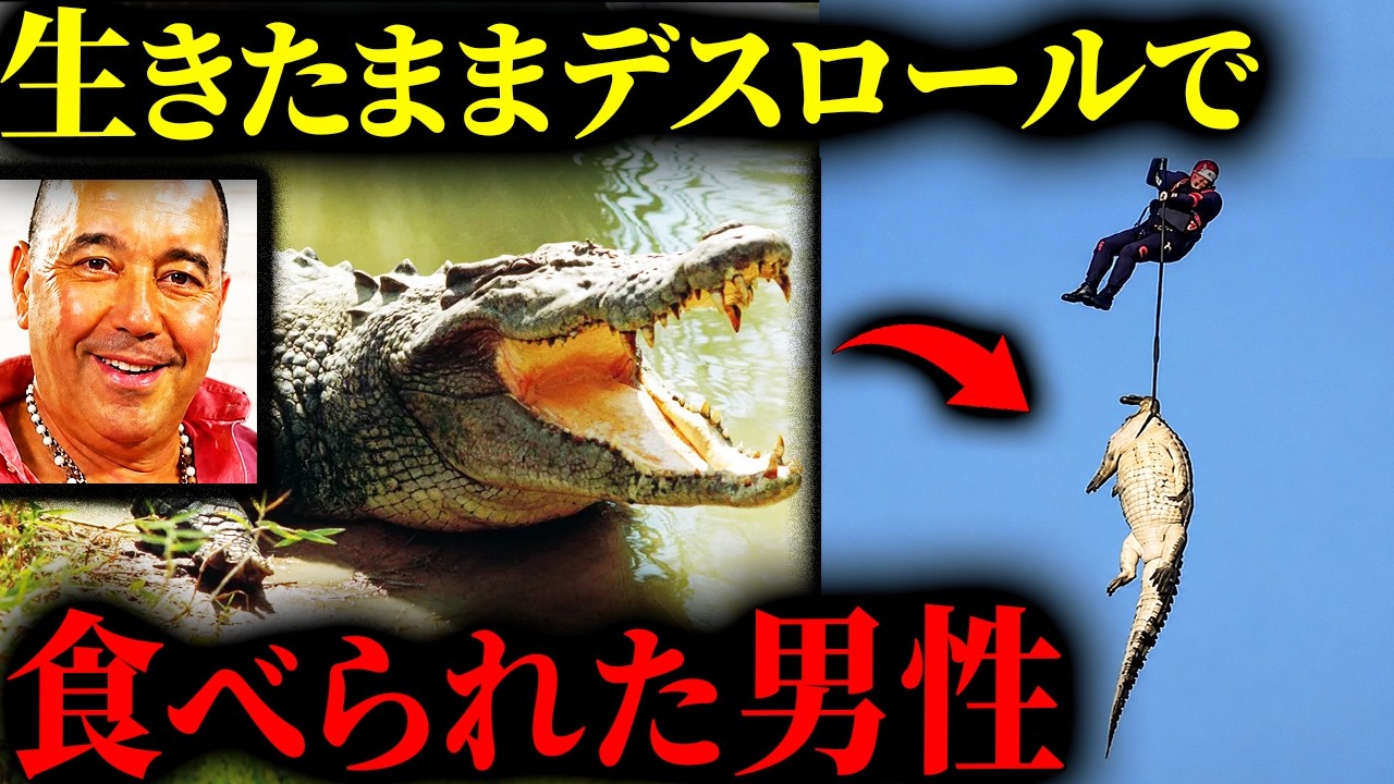 【戦慄】消えた実業家。捕獲した500kgの凶暴なワニの腹を解剖した映像が世界をパニックに陥れる…