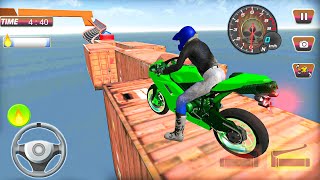 Impossible bike stunt games 2021 - Mega Ramp Best Bike Driving - Android IOS Gameplay screenshot 3