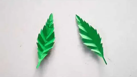 Handmade leaf DIY || Paper leaf (Rose leaves) design craft making tutorial easy cutting from paper
