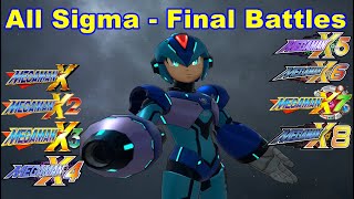 Mega Man X (1~8)  X vs Σ Sigma  All Final Battles (No Damage)