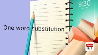 One word substitution