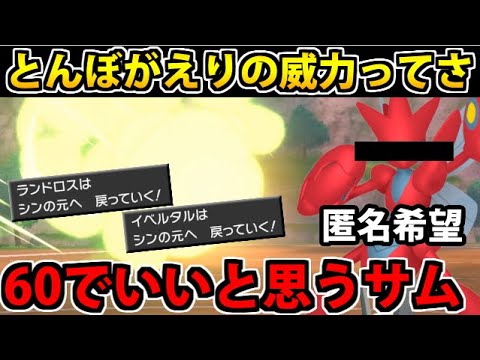 とんぼ統一 とんぼがえりってさ 威力60でいいよねサム ポケモン剣盾 Youtube