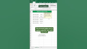 Substitute Formula in Excel || Save time with this formula #Excel #exceltips #spreadsheets