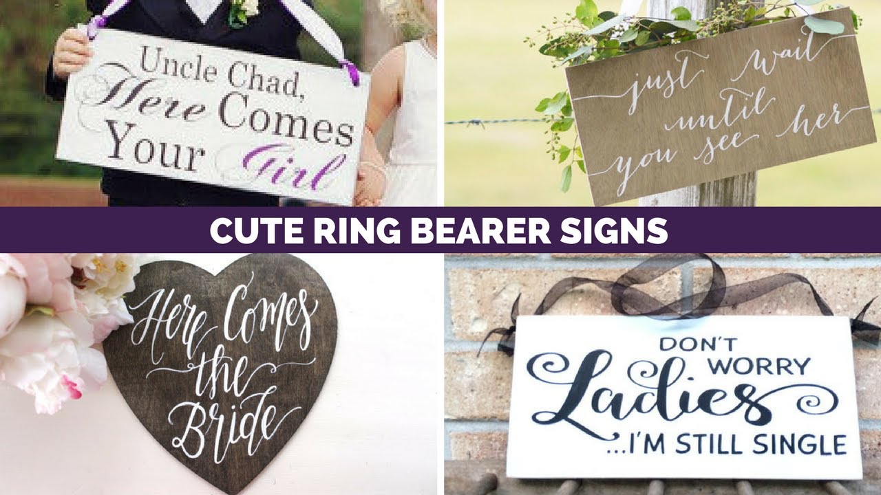 Cute Ring Bearer Sign Sign – Lizton Sign Shop