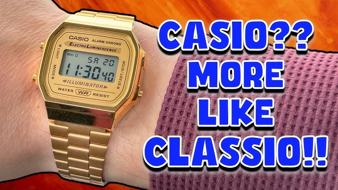 Casio A168WG Vintage Watch - Men's Watches in Gold, Buckle