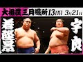 大相撲　若隆景ー宇良＜令和7年三月場所・１３日目＞SUMO
