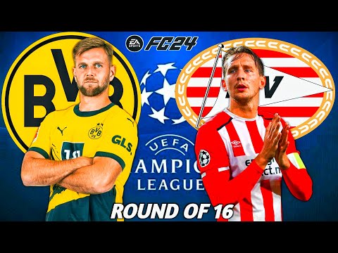 UEFA Champions League 2024 - Borussia Dortmund VS PSV Round Of 16 - EA FC 24 PC Gameplay