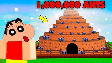 I BUILT BIGGEST ANT COLONY in ROBLOX with SHINCHAN and CHOP
