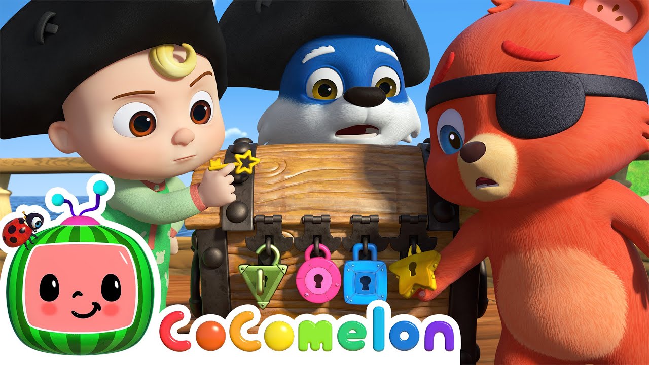 Pirate Treasure Song  CoComelon Animal Time  Animals for Kids