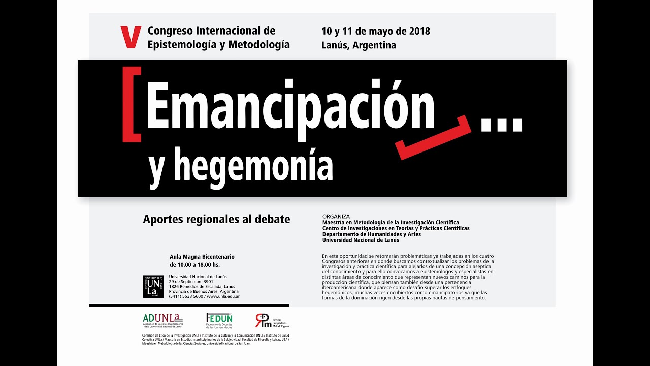 V Congreso Internacional de Epistemología y Metodología / Conferencia Dra. Nélida da Costa Pereira