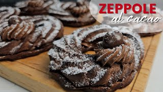 ZEPPOLE di San Giuseppe al CACAO | Al forno | Con crema alla nutella